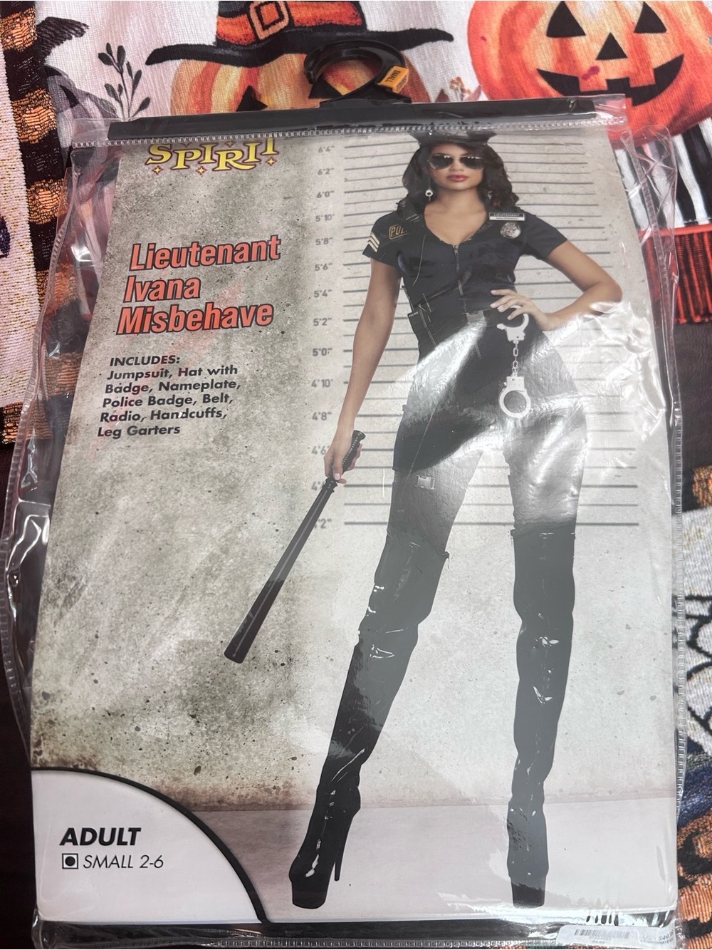 Spirit Women's Black Lieutenant Ivana Misbehave Police Jumpsuit Costume